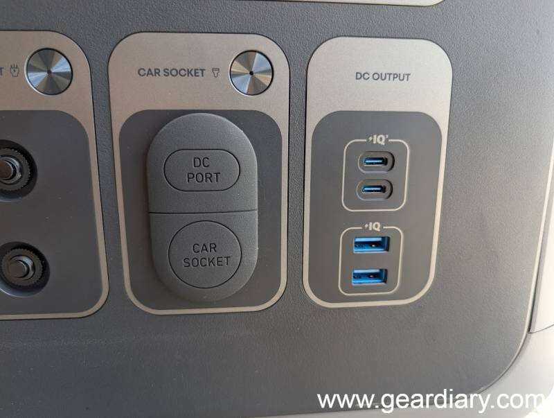 Ports on the Anker SOLIX F3000 Portable Power Station