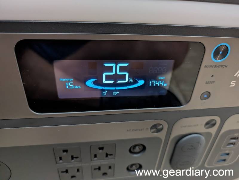 Display on the Anker SOLIX F3000 Portable Power Station