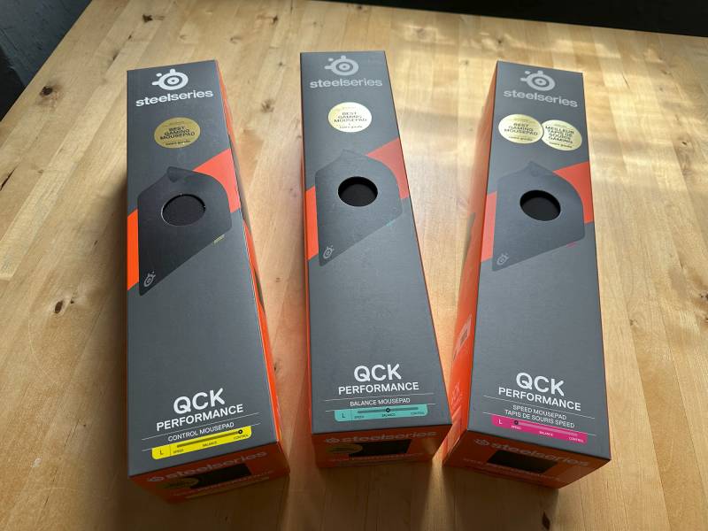 SteelSeries QcK Performance Series Mousepads in retail boxes