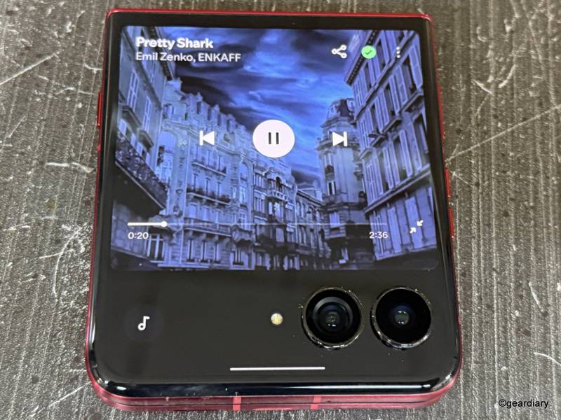 2025 Motorola Razr Ultra Review: Three Months with the Foldable Flip-Phone That’s Still the One to Beat 11 Spotify on the outer display on the 2025 Motorola Razr Ultra