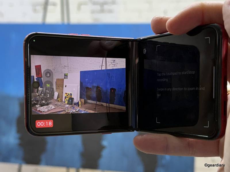 2025 Motorola Razr Ultra Review: Three Months with the Foldable Flip-Phone That’s Still the One to Beat 22 2025 Motorola Razr Ultra in camcorder mode