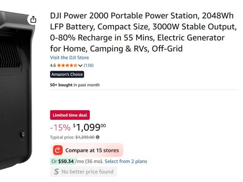 DJI Power 2000 on Amazon.