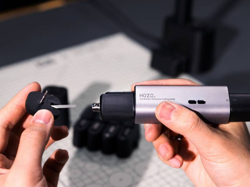 HOZO Design NeoBlade Ultrasonic Cutter and NeoBlock Sanding System Deliver Cord-Free Precision for Makers 4 HOZO Design NeoBlade