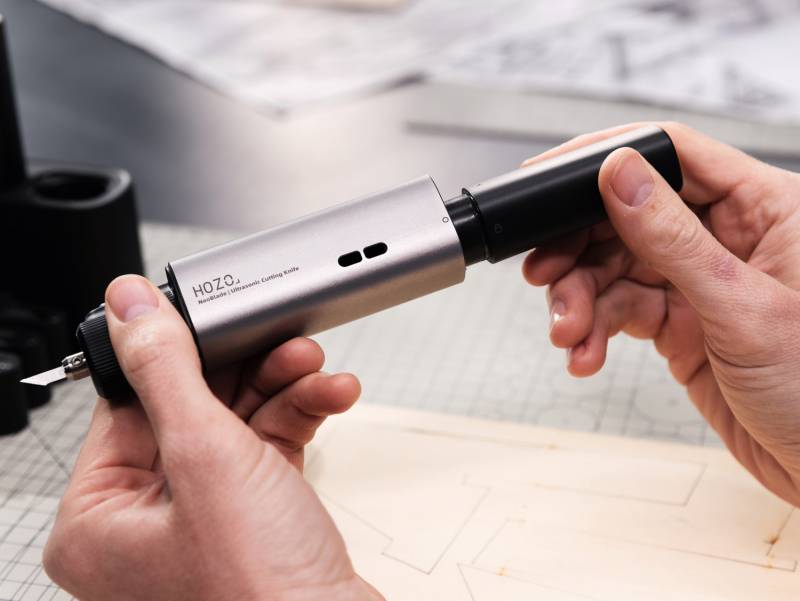 HOZO Design NeoBlade Ultrasonic Cutter and NeoBlock Sanding System Deliver Cord-Free Precision for Makers 6 HOZO Design NeoBlade