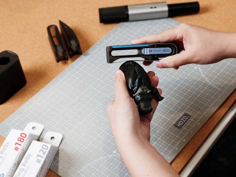 HOZO Design NeoBlade Ultrasonic Cutter and NeoBlock Sanding System Deliver Cord-Free Precision for Makers 10 Using the HOZO Design NeoBlock