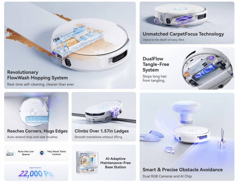 Narwal Flow Robot Vacuum and Mop specifications