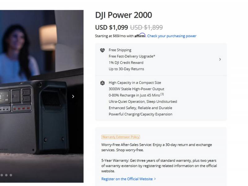 DJI Power 2000 on the DJI site.
