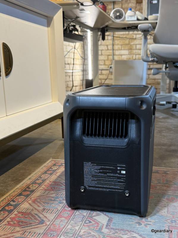 Left side of the DJI Power 2000 Portable Power Station