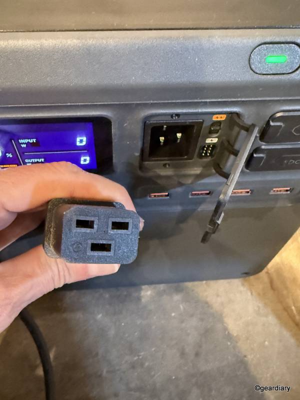 DJI Power 2000 Portable Power Station power plug