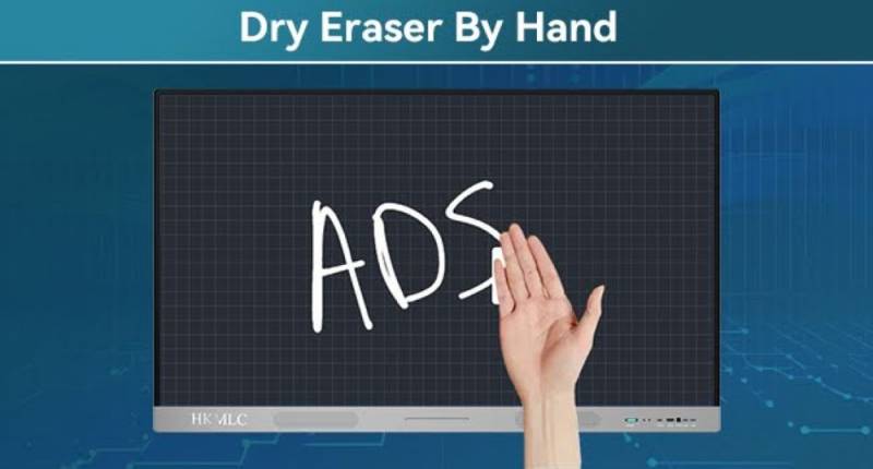 Upgrade Your Classroom with the HKMLC Smart Board, a 55" 4K Interactive Display for Smarter Teaching and Hybrid Learning 3 HKMLC Smart Board Dry Eraser by Hand