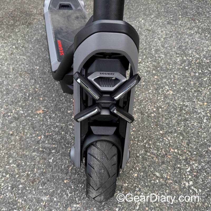 Segway GT3 SuperScooter Review: Speed, Comfort, and Smart Features in This Practical Premium Ride 10 Front light on the Segway GT3 SuperScooter
