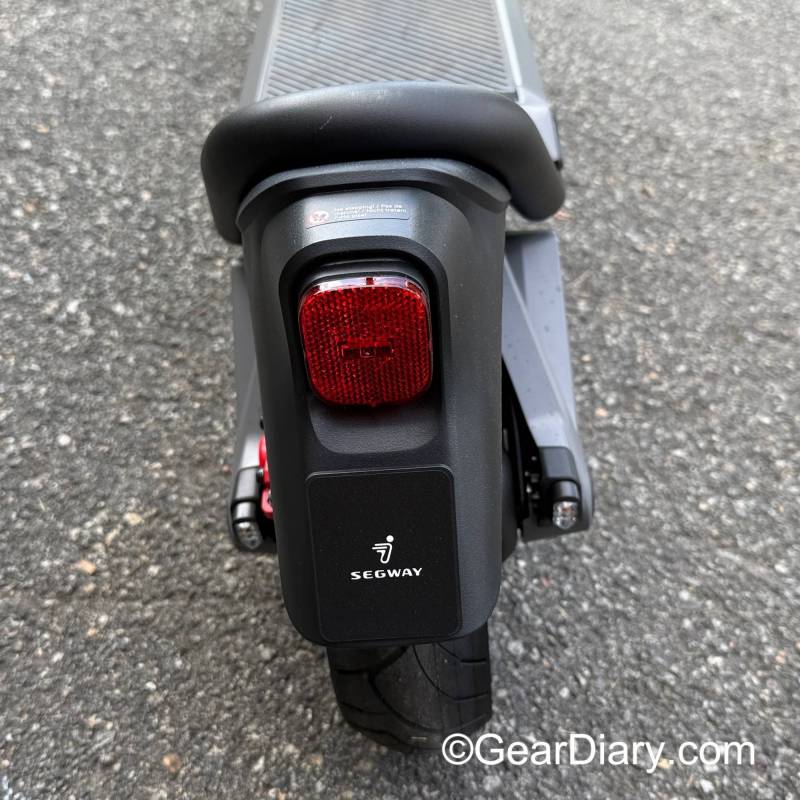 Segway GT3 SuperScooter Review: Speed, Comfort, and Smart Features in This Practical Premium Ride 11 Rear light on the Segway GT3 SuperScooter