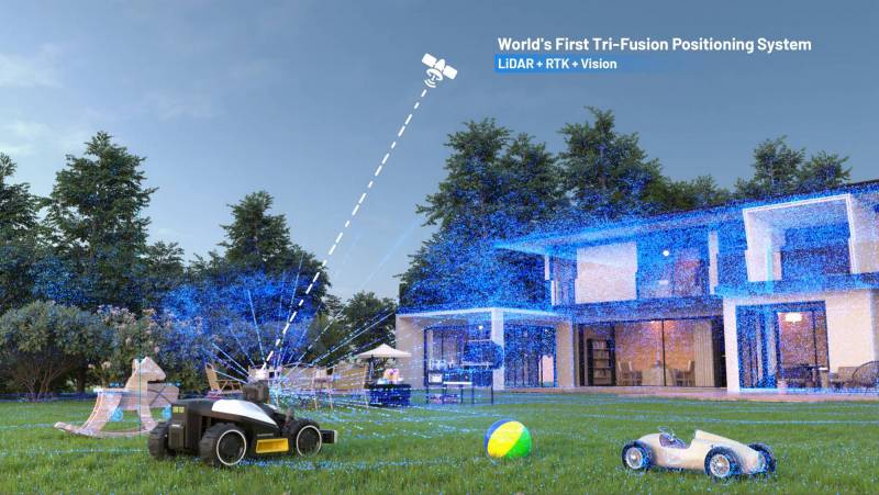 MAMMOTION Makes Their Mowers Smarter and Stronger with Tri-Fusion Positioning! 1 MAMMOTION LUBA mini AWD LiDAR tri-fusion positioning system
