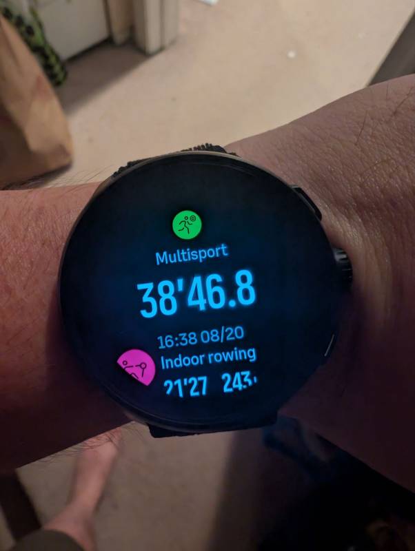 Suunto Run Review: Tap Into Your Fitness Potential with the Ultimate Workout Companion 9 Sunnto Run showing multisport time including rowing