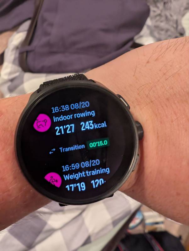 Suunto Run Review: Tap Into Your Fitness Potential with the Ultimate Workout Companion 10 Summary of various transitions in a single workout on the Sunnto Run