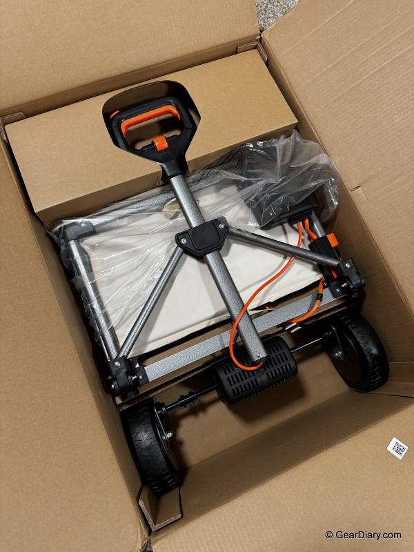 Litheli W1 Pro Electric Foldable Utility Camping Wagon Review: Testing the Future of Outdoor Transport 2 The W1 Pro Electric Foldable Utility Camping Wagon in it's shipping box