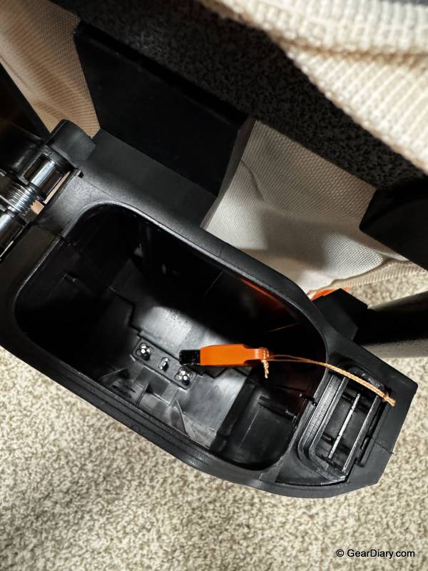 Litheli W1 Pro Electric Foldable Utility Camping Wagon Review: Testing the Future of Outdoor Transport 8 The battery compartment on the Litheli W1 Pro