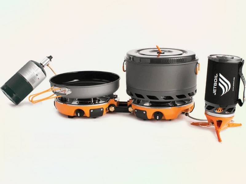 Jetboil Genesis Basecamp System Is a Compact 2-Burner Camp Stove That Lets You Cook Like Home Outdoors 9 Genesis Basecamp shown with the optional Luna Satellite Burner and 1.0L Spare Cup.