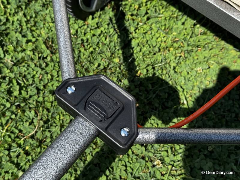 Litheli W1 Pro Electric Foldable Utility Camping Wagon Review: Testing the Future of Outdoor Transport 13 Folding support on the W1 Pro Electric Foldable Utility Camping Wagon