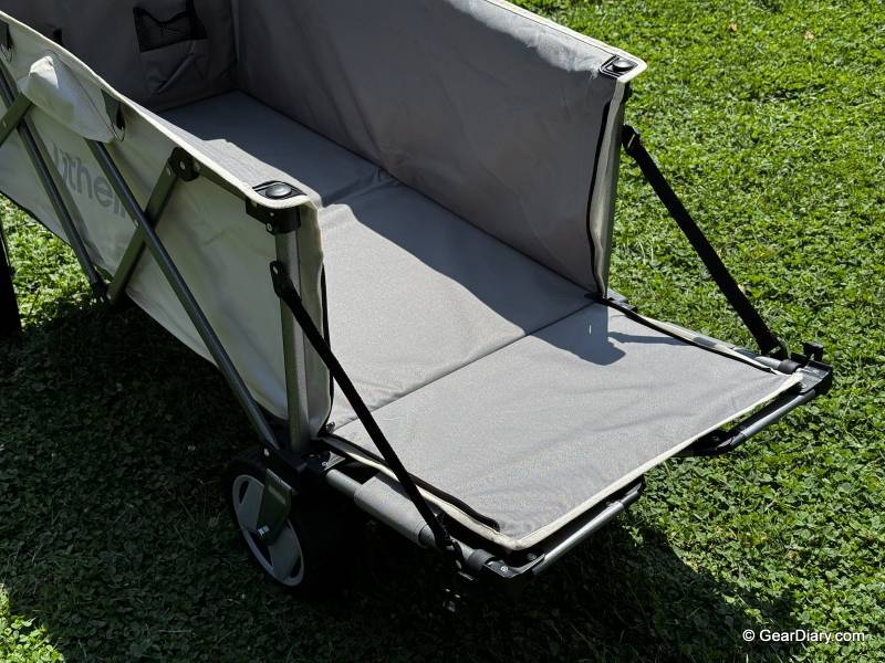 Litheli W1 Pro Electric Foldable Utility Camping Wagon Review: Testing the Future of Outdoor Transport 9 The tailgate lowered on the W1 Pro Electric Foldable Utility Camping Wagon