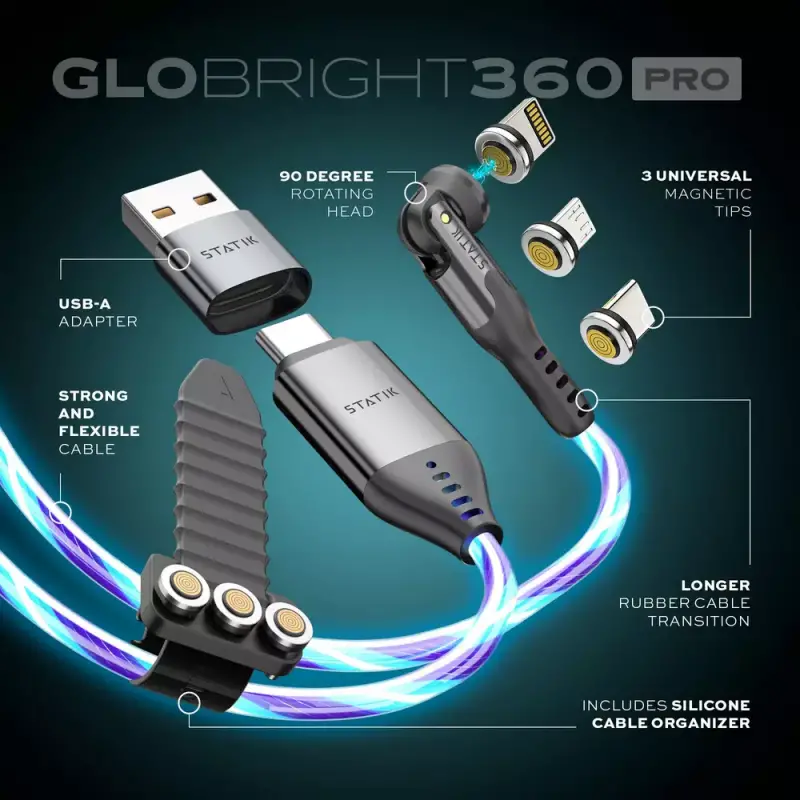 Best iPhone Air & iPhone 17 Series Accessories to Buy Right Now: Cases, Wallets, Screen Protectors, and More 109 Statik GloBright 360 Pro cable