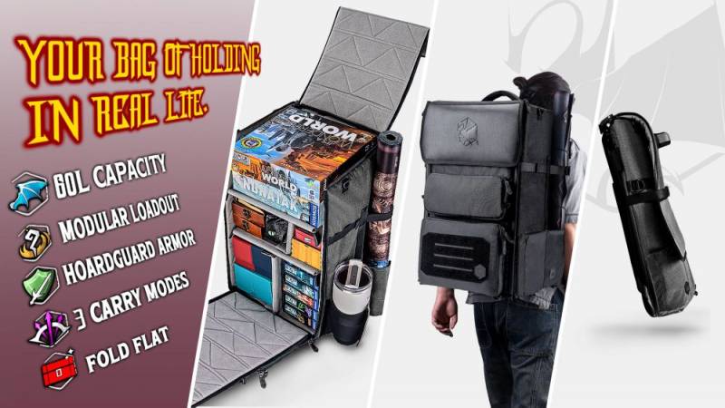 D-Pack Is the 60L Board Game Backpack That Thinks Like a Gamer 1 D-Pack Board Game Backpack on Kickstarter features