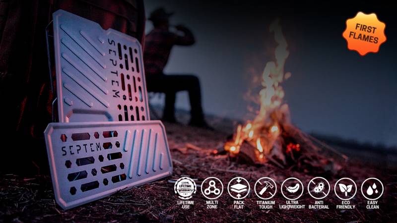 GrilTi 2.0 Titanium Grill: A Pack-Flat, Three-Zone Outdoor Cooking Setup for Campers, Van-Lifers, and Anyone Who Wants Real Food in the Wild 1 GrilTi 2.0 Titanium Grill