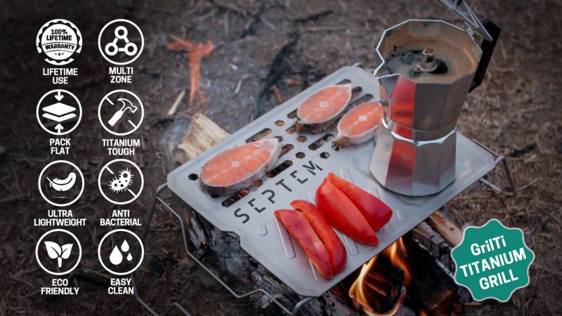 GrilTi 2.0 Titanium Grill: A Pack-Flat, Three-Zone Outdoor Cooking Setup for Campers, Van-Lifers, and Anyone Who Wants Real Food in the Wild 3 GrilTi 2.0 Titanium Grill