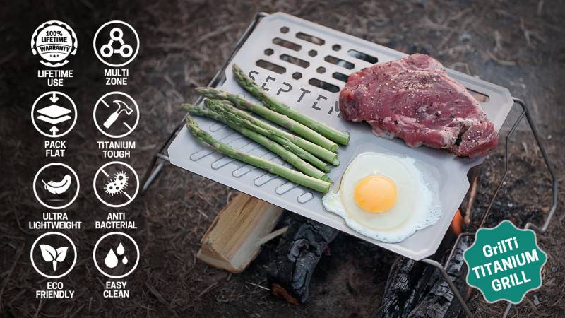 GrilTi 2.0 Titanium Grill: A Pack-Flat, Three-Zone Outdoor Cooking Setup for Campers, Van-Lifers, and Anyone Who Wants Real Food in the Wild 4 GrilTi 2.0 Titanium Grill