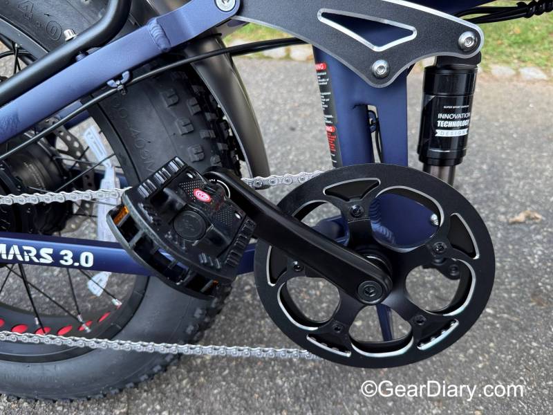Heybike Mars 3.0 Review: A Folding E-Bike With Big Power, Smooth Suspension, and Features That Punch Above Its Price 3 Heybike Mars 3.0 pedals