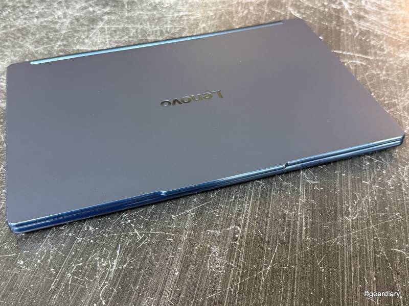 Lenovo Yoga Book 9i Gen 10 Review: A Lightweight Dual-Screen Laptop with Serious Multitasking Skills 14 The front edge of the Lenovo Yoga Book 9i Gen 10