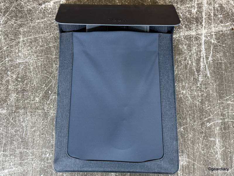 Lenovo Yoga Book 9i Gen 10 Review: A Lightweight Dual-Screen Laptop with Serious Multitasking Skills 13 The included sleeve for the Lenovo Yoga Book 9i Gen 10