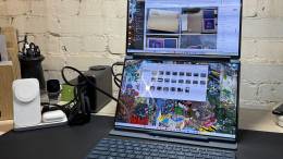 Lenovo Yoga Book 9i Gen 10 on the author's desk