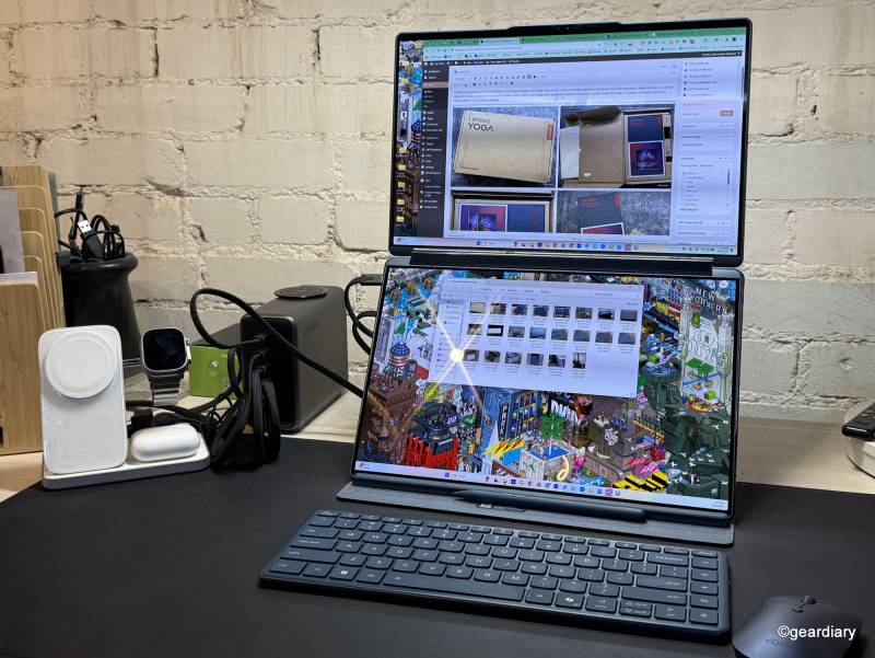 Lenovo Yoga Book 9i Gen 10 Review: A Lightweight Dual-Screen Laptop with Serious Multitasking Skills 1 Lenovo Yoga Book 9i Gen 10 on the author's desk