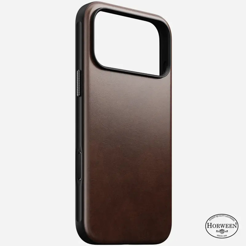 Best iPhone Air & iPhone 17 Series Accessories to Buy Right Now: Cases, Wallets, Screen Protectors, and More 25 Nomad Modern Leather Case in Rustic Brown Horween Leather