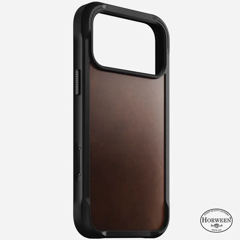 Best iPhone Air & iPhone 17 Series Accessories to Buy Right Now: Cases, Wallets, Screen Protectors, and More 44 Nomad Rugged Leather Case in Rustic Brown Horween Leather for iPhone 17 Pro