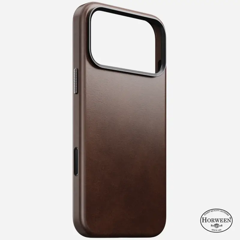 Best iPhone Air & iPhone 17 Series Accessories to Buy Right Now: Cases, Wallets, Screen Protectors, and More 35 Nomad Traditional Leather Case in Rustic Brown Horween Leather for iPhone 17 Pro and 17 Pro Max.