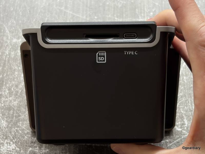 Back of the HP FilmScan 5" TouchScreen Film Scanner