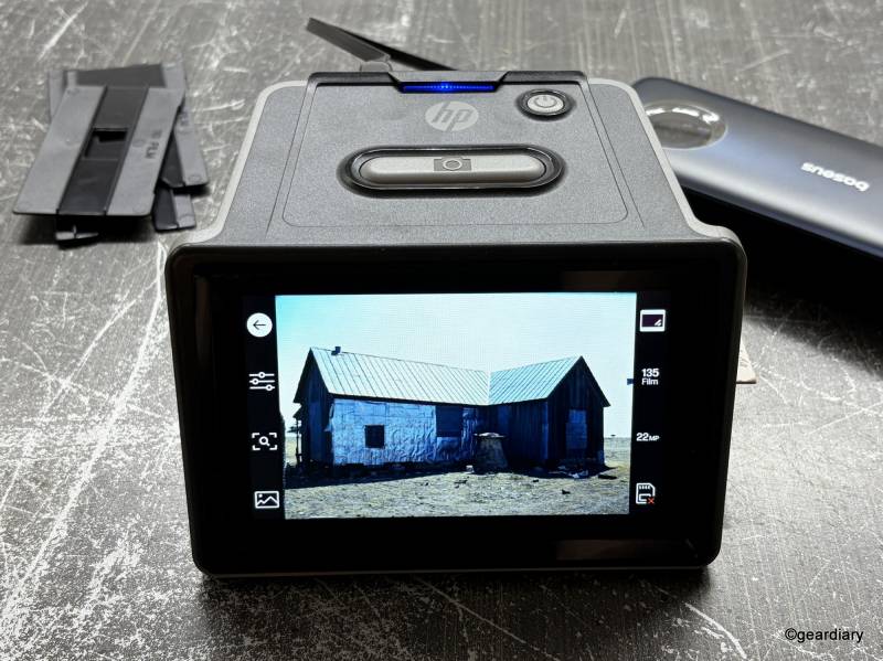 Correct setting on the HP FilmScan 5" TouchScreen Film Scanner