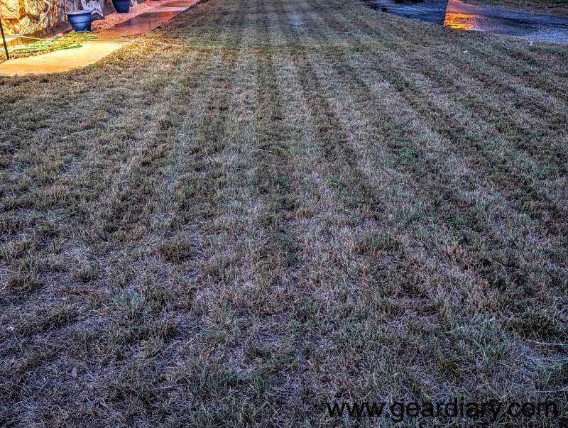 MAMMOTION LUBA 2 AWD H Version Review: A Monster Truck for Your Lawn That Actually Knows What It’s Doing 7 The author's yard after being mowed with the Mammotion Luba 2 AWD Robot Mower