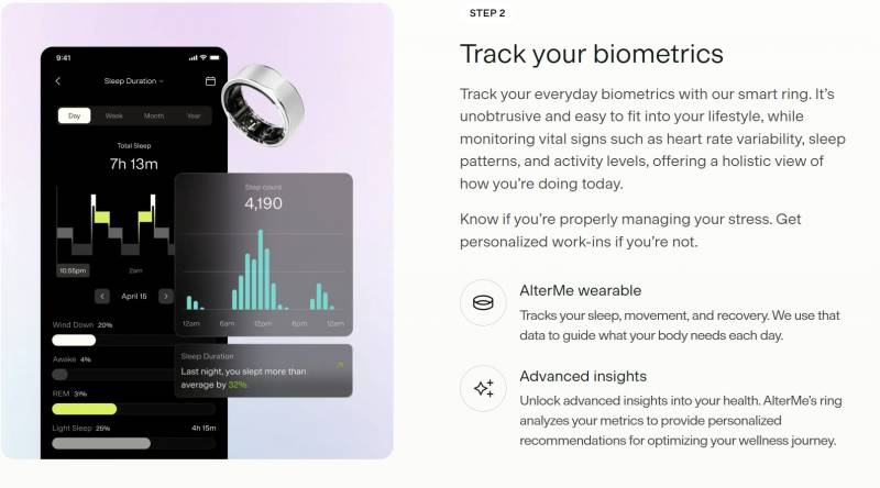 UPDATED: AlterMe Will Definitely Alter Your Wallet, but There May Be Better Ways to Alter Your Body 1 AlterMe Biometrics tracking