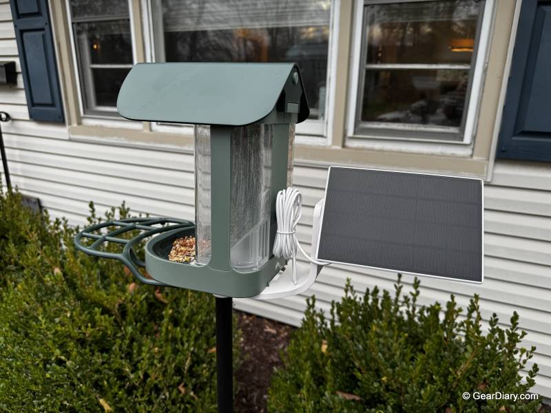 Kiwibit Beako Smart Bird Feeder Review: Beautiful Design, Great Camera, but Beware the Squirrels 14 The Kiwibit Beako Smart Bird Feeder with solar panel