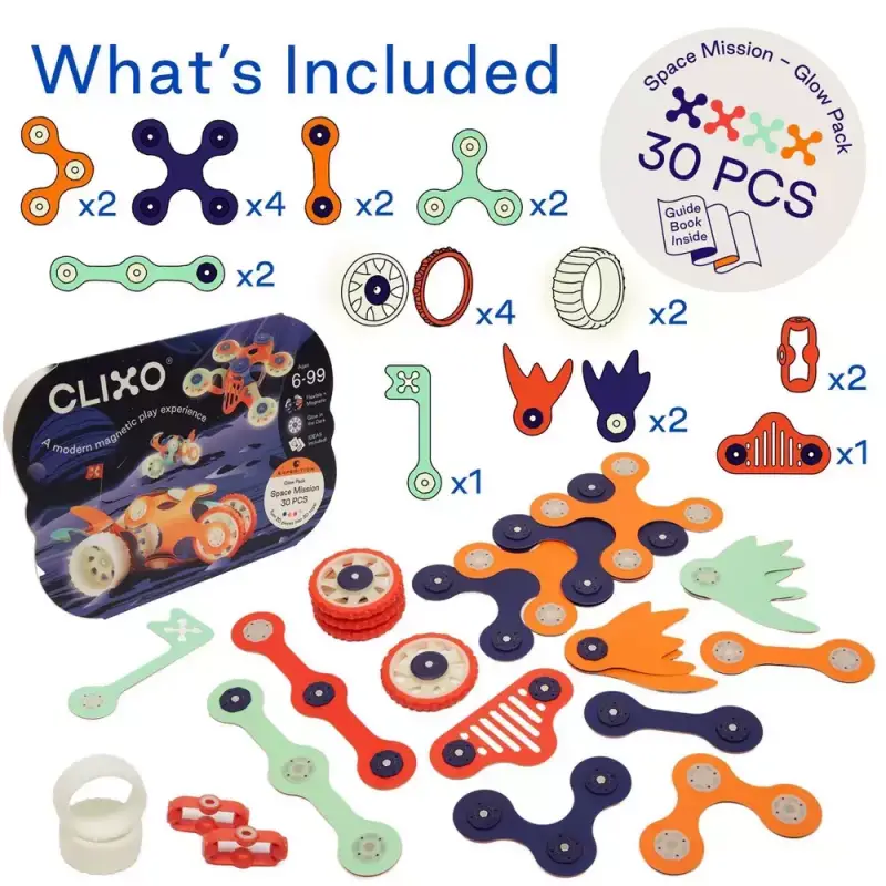 Clixo 30-Piece Space Mission Pack