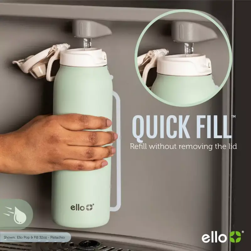 Gear Diary’s 2025 Holiday Gift Guide & Giveaway: Wellness, Self-Care, and the Science of Feeling Good 19 Ello Pop & Fill Stainless Steel Water Bottle