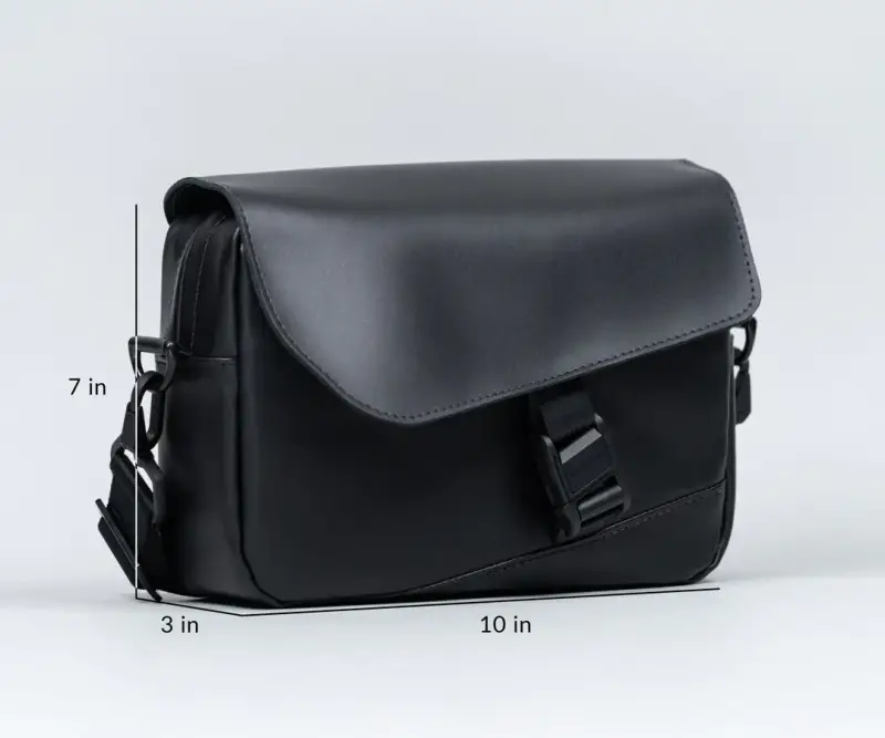 WaterField Hudson Leather Crossbody Review: A Handsome, Handcrafted EDC Bag That Marries Luxury and Function 3 WaterField Hudson Leather Crossbody measurements