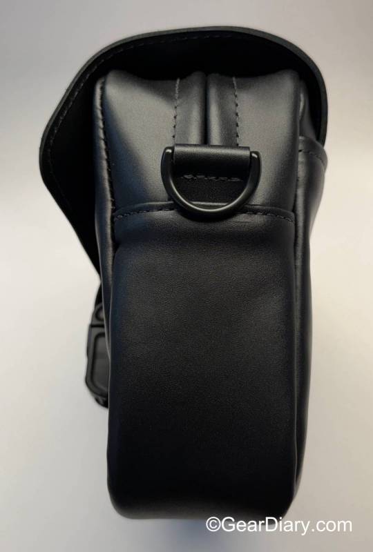WaterField Hudson Leather Crossbody Review: A Handsome, Handcrafted EDC Bag That Marries Luxury and Function 8 Side of the WaterField Hudson Leather Crossbody in black leather