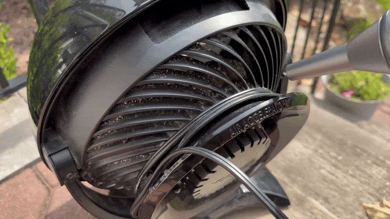 WOLFBOX MF200 Compressed Air Duster Review: The Cordless Cleaning Tool That Actually Replaces Canned Air 8 Using the WOLFBOX MF200 on a dirty fan