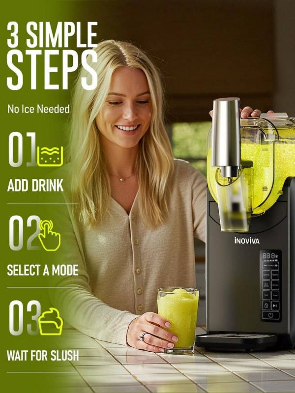 Gear Diary’s 2025 Holiday Gift Guide & GIveaway: Smart Sips, Savory Swaps, and Kitchen Magic for Every Cook 55 Innoviva S1.2 Slushie Machine