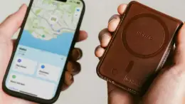 Nomad Leather Mag Wallet with Find My Tracking