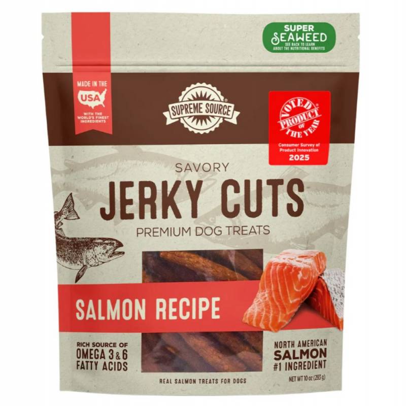 Gear Diary’s 2025 Holiday Gift Guide & Giveaway: Smart, Stylish, and Wellness-Boosting Gifts for Pet-Loving Homes 32 Supreme Source Savory Jerky Cuts Salmon Recipe Premium Dog Treats
